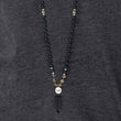Load image into Gallery viewer, Black Confidence Necklace with Crystal Pendant