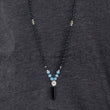 Load image into Gallery viewer, Black beaded necklace with pendant - Confidence5_LFS