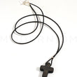 Load image into Gallery viewer, Black cross pendant necklace
