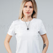 Load image into Gallery viewer, Woman wearing Cross LS A02 pendant necklace