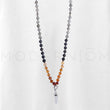 Load image into Gallery viewer, Gradient beaded necklace with crystal pendant
