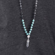 Load image into Gallery viewer, Turquoise and crystal bead necklace