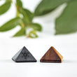 Load image into Gallery viewer, Tiger eye & Metra pyramid gemstones