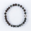 Load image into Gallery viewer, bracelet, hawk's eye beads, shungite beads,