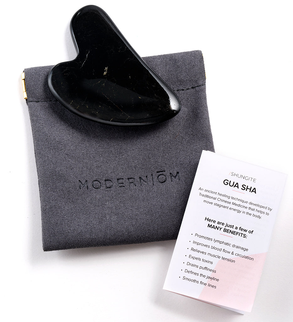 Modern OM Gua Sha with pouch