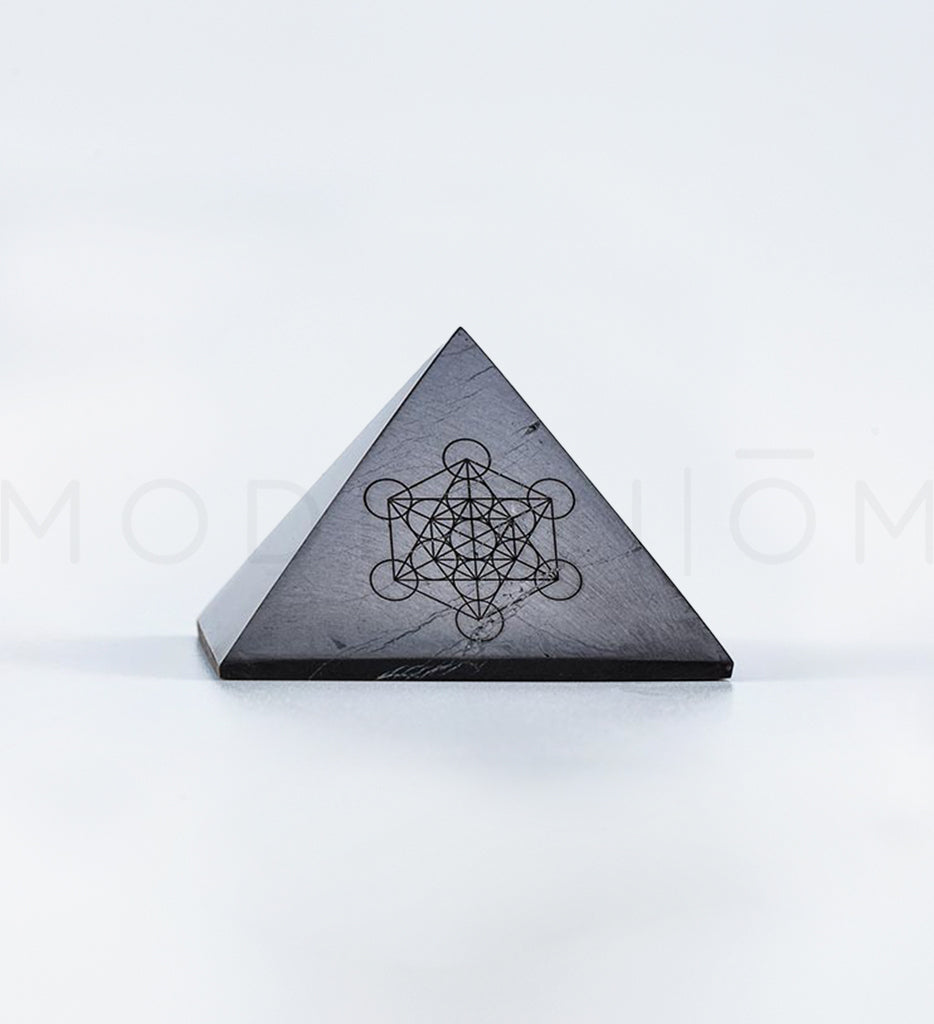 Pyramid with Metatron's Cube design, web visual