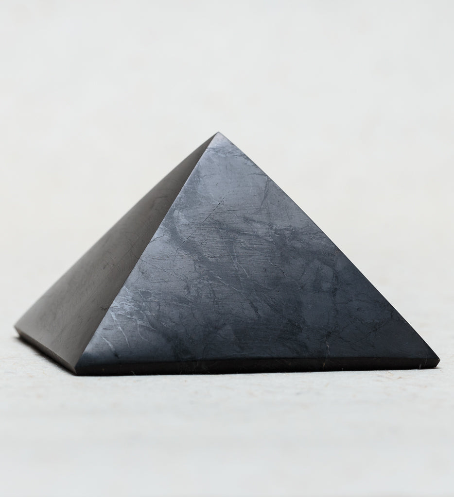 Shungite pyramid stone