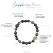 Load image into Gallery viewer, Sapphire 8mm Essence Bracelet with Blue Hawk's Eye & Shungite