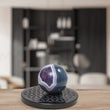 Load image into Gallery viewer, Geode sphere on a black stand