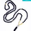 Load image into Gallery viewer, New black onyx and citrine beaded necklace