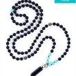 Load image into Gallery viewer, Black onyx mala bead necklace, new arrival