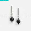 Load image into Gallery viewer, SILVER BAR Shungite Earrings