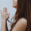 Load image into Gallery viewer, mala beads, mala necklace, labradorite, aquamarine, pyrite, clear quartz