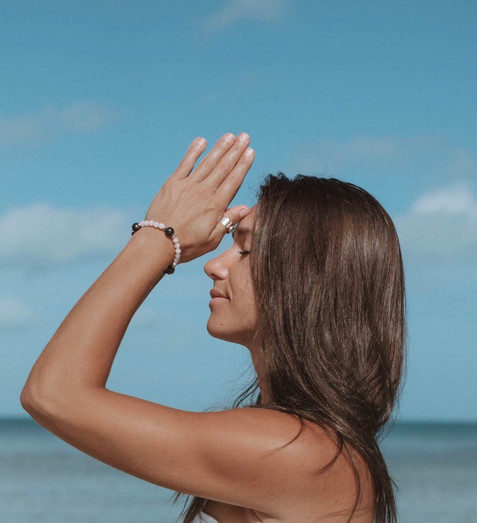 shungite rose quartz bracelet