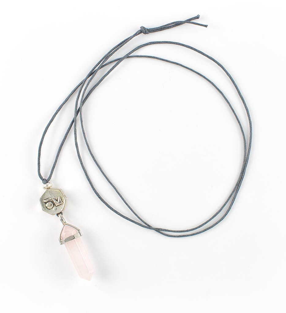 rose quartz crystal pendant