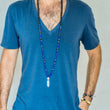 Load image into Gallery viewer, mala beads, mala necklace, shungite, lapis lazuli