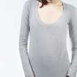 Load image into Gallery viewer, gray flower long sleeve t-shirt