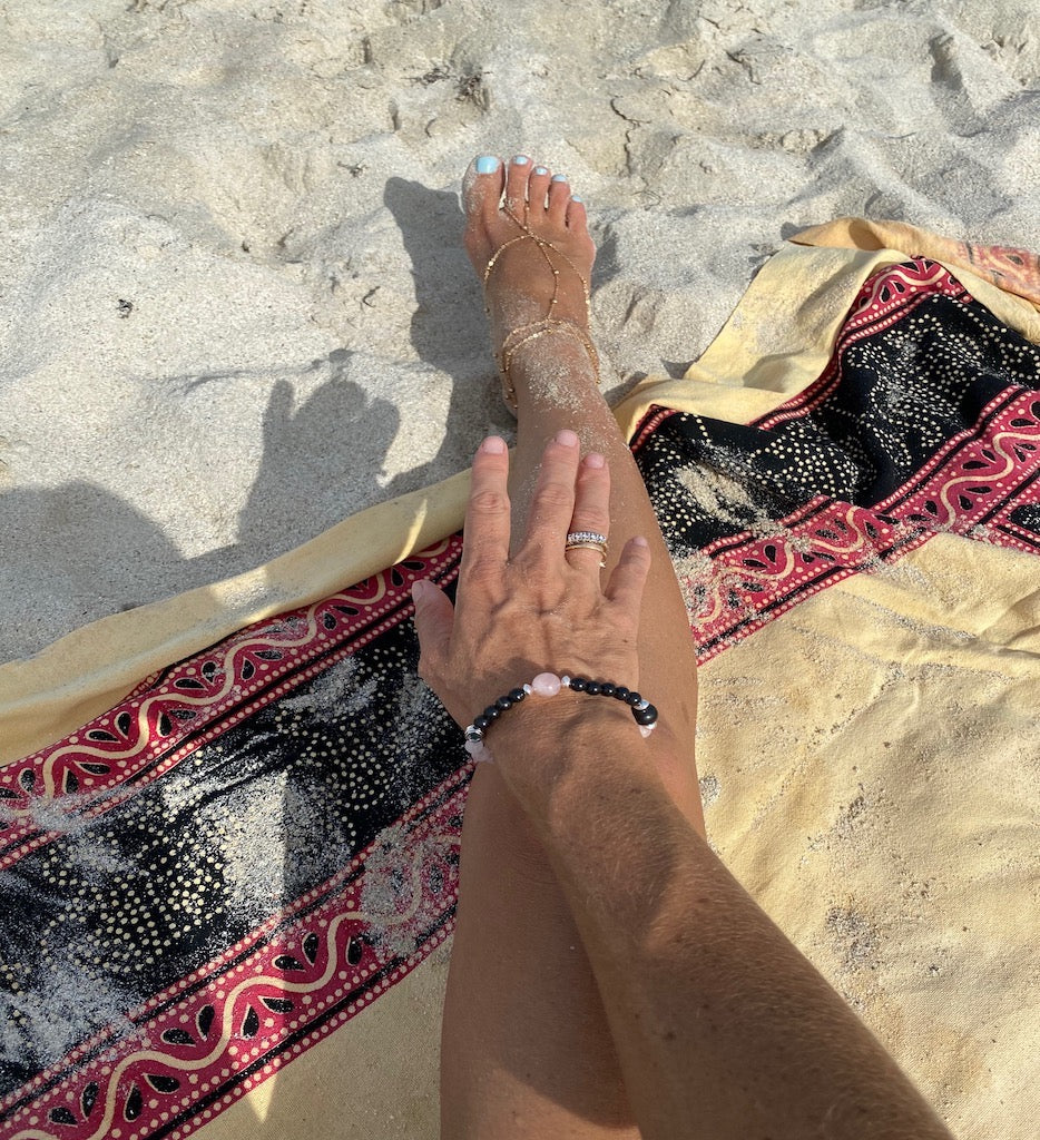 shungite rose quartz bracelet