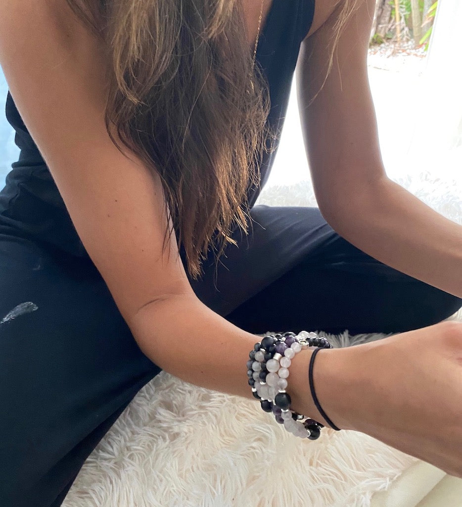 shungite rose quartz bracelets