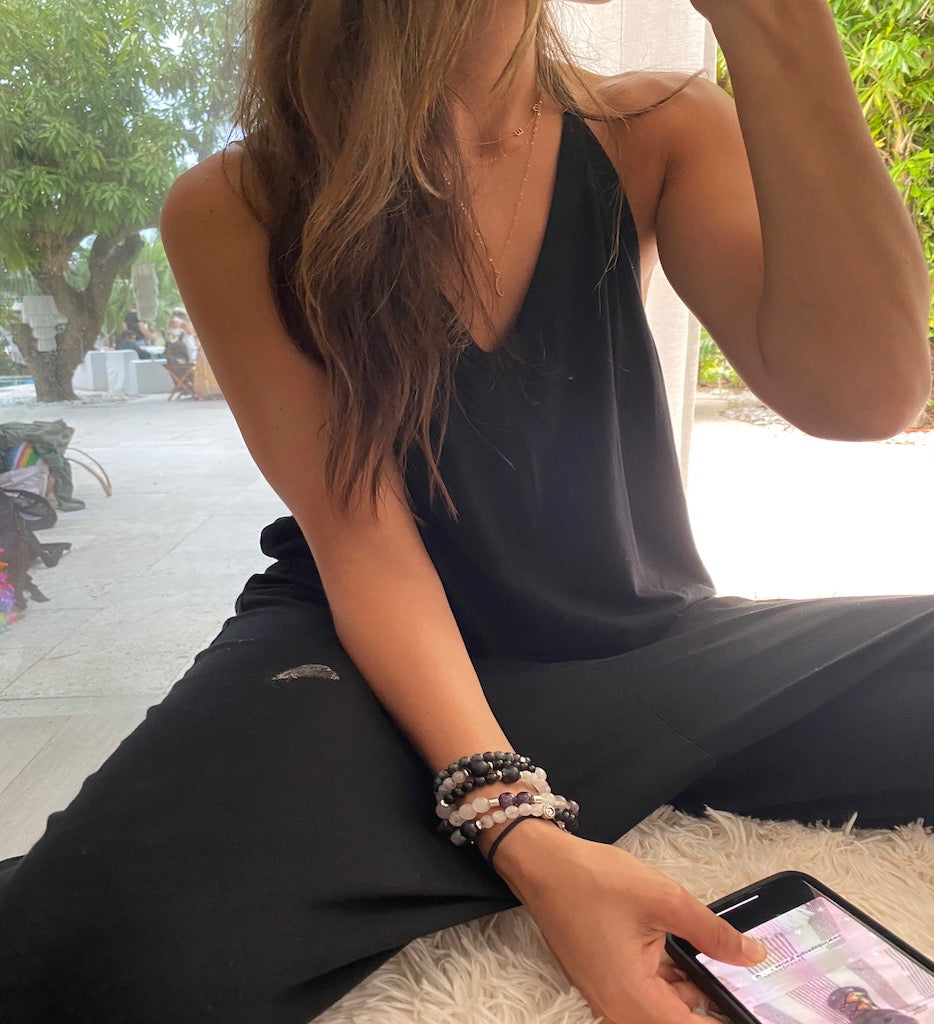 shungite rose quartz bracelets