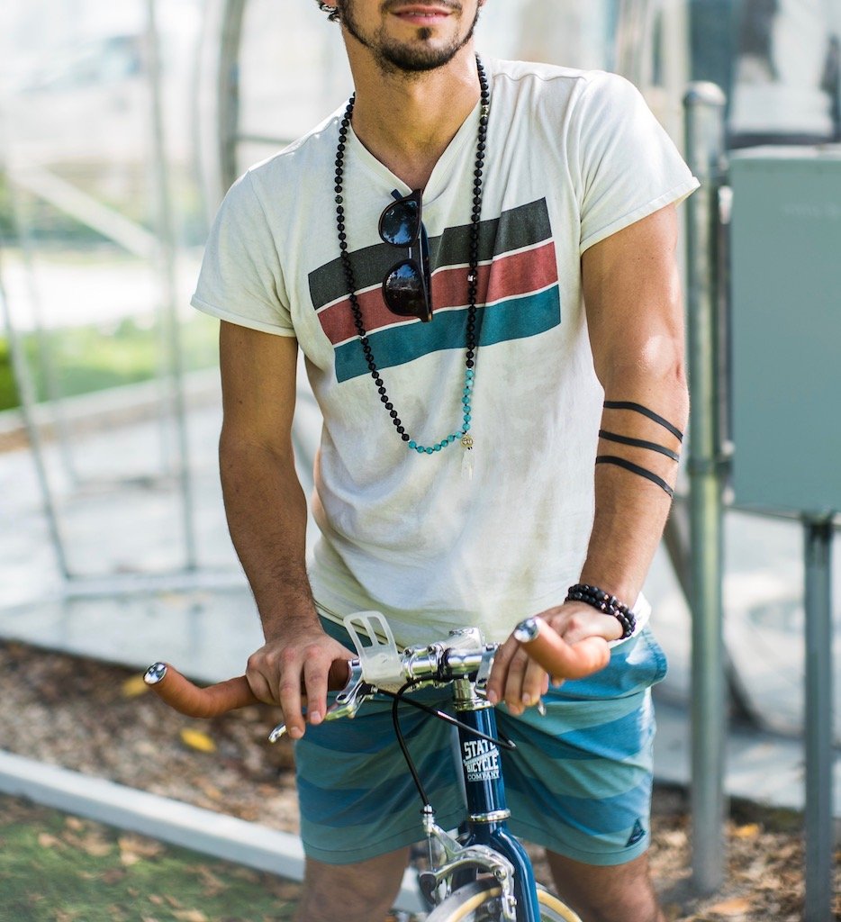 bracelet, shungite beads, onyx beads, silver