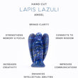 Load image into Gallery viewer, Lapis Lazuli Angel figurine for web, hand-cut, brings clarity & inner wisdom.