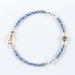 Load image into Gallery viewer, bracelet, faceted blue sapphire, raw herkimer stones