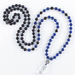 Load image into Gallery viewer, mala beads, mala necklace, shungite, lapis lazuli
