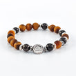 Load image into Gallery viewer, shungite, matte yellow tiger eye bracelet