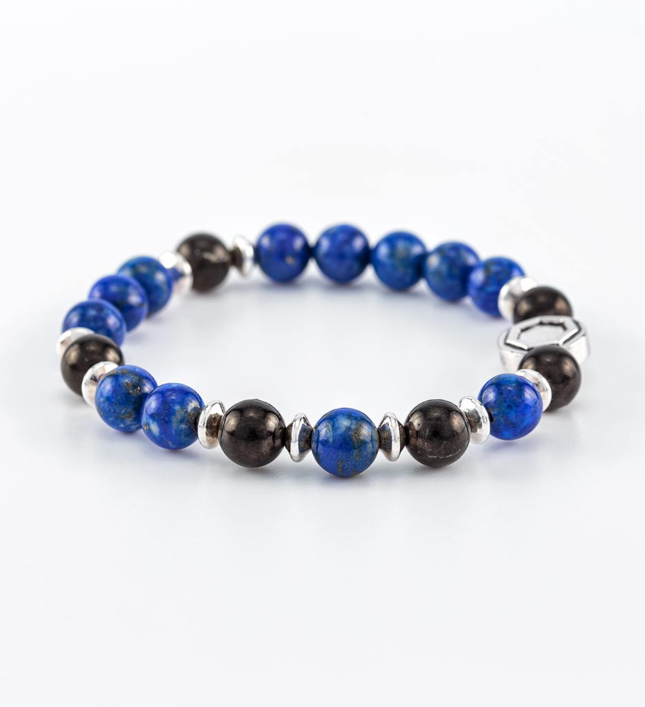 shungite, lapis lazuli bracelet
