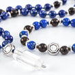Load image into Gallery viewer, mala beads, mala necklace, shungite, lapis lazuli - detail