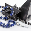 Load image into Gallery viewer, mala beads, mala necklace, shungite, lapis lazuli