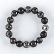Load image into Gallery viewer, bracelet, shungite, black labradorite, black onyx bracelet