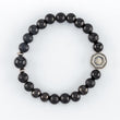 Load image into Gallery viewer, bracelet, shungite beads, onyx beads, silver