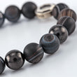 Load image into Gallery viewer, shungite, black sardonyx, striped dzi bead bracelet - detail