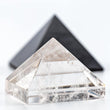 Load image into Gallery viewer, shungite pyramid, clear quartz pyramid