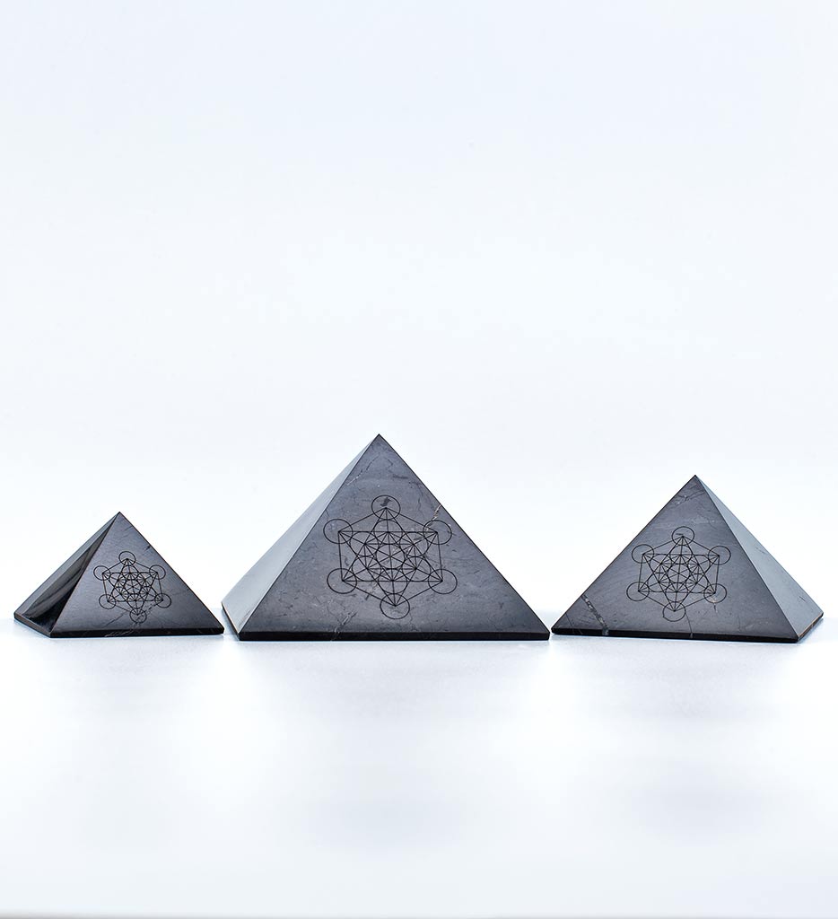 shungite pyramids, metatron's cube