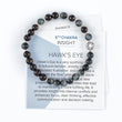 Load image into Gallery viewer, bracelet, hawk's eye beads, shungite beads, silver