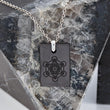 Load image into Gallery viewer, shungite necklace, metatron's cube, silver chain