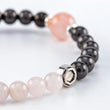 Load image into Gallery viewer, bracelet, shungite beads, rose quartz beads - detail
