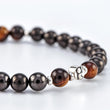 Load image into Gallery viewer, bracelet, shungite, tiger eye, silver - detail