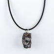 Load image into Gallery viewer, Unique raw stone pendant necklace on black cord.