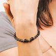 Load image into Gallery viewer, shungite, black labradorite bracelet
