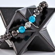 Load image into Gallery viewer, bracelet, shungite, blue apatite, silver