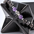 Load image into Gallery viewer, bracelet, shungite, amethyst, silver