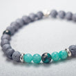 Load image into Gallery viewer, bracelet, grey agate, amazonite, pyrite