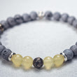 Load image into Gallery viewer, bracelet, grey agate, yellow jade, pyrite