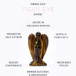 Load image into Gallery viewer, Tiger Eye Angel figurine for decision making, confidence & success