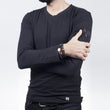 Load image into Gallery viewer, black vitality long sleeve v-neck