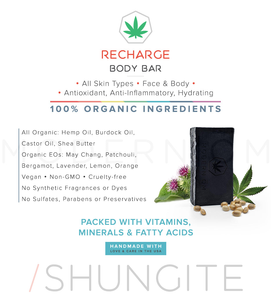 shungite hemp soap components